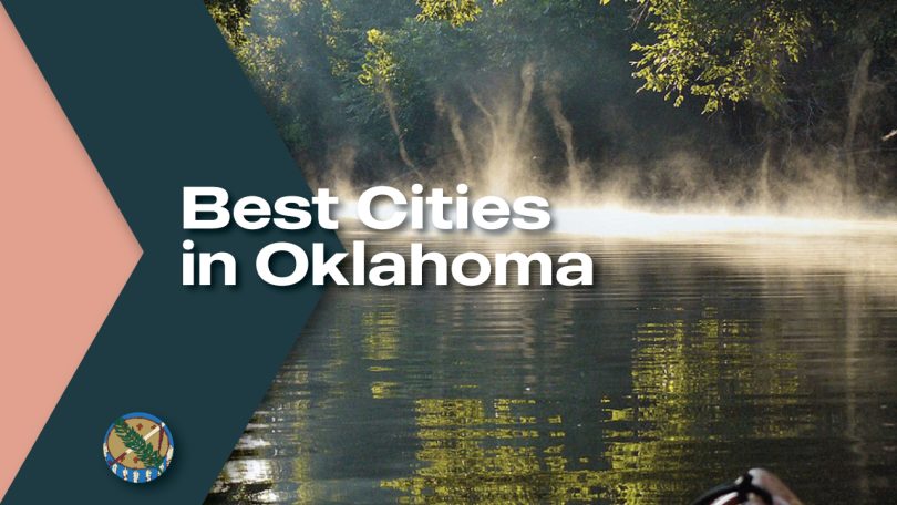 oklahoma lake view featuring best cities in oklahoma banner