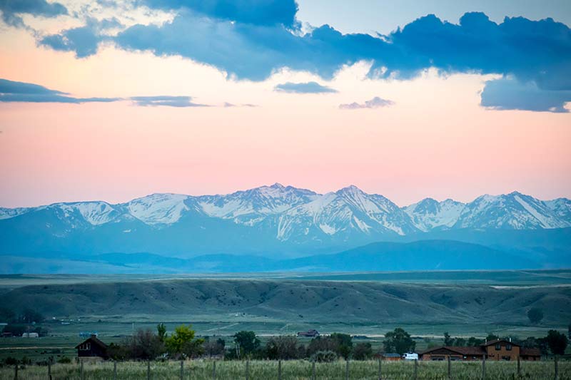 a beautiful view of bozeman