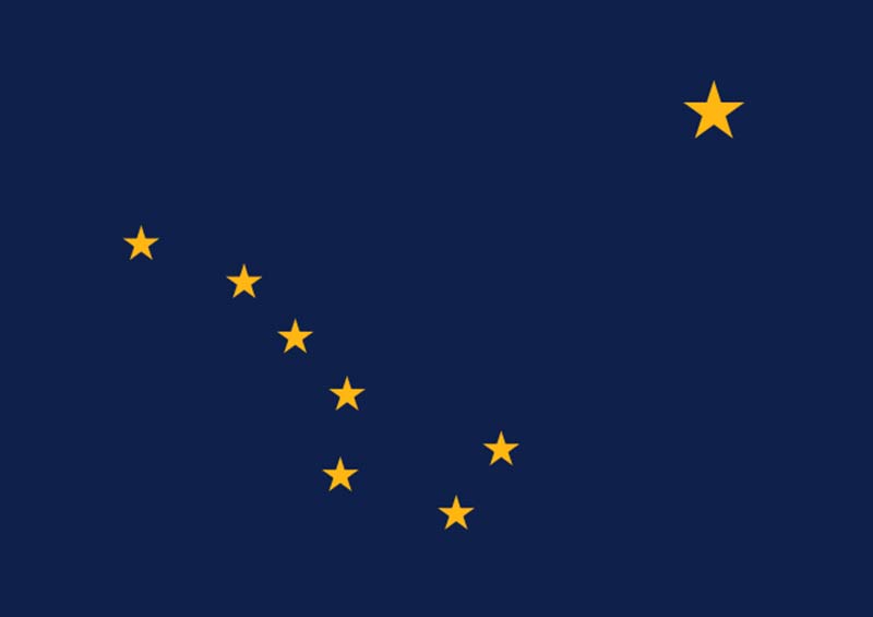 alaska blue flag with seven small stars and one big star