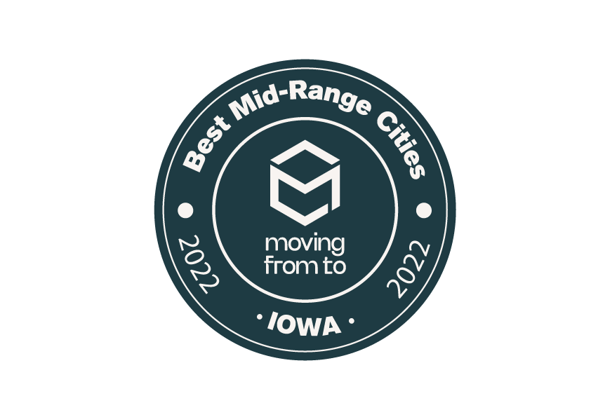 best mid-range cities in iowa badge