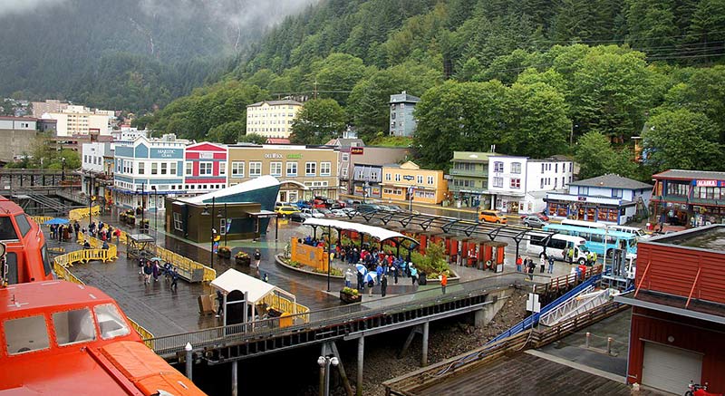 juneau city in the middle of nature