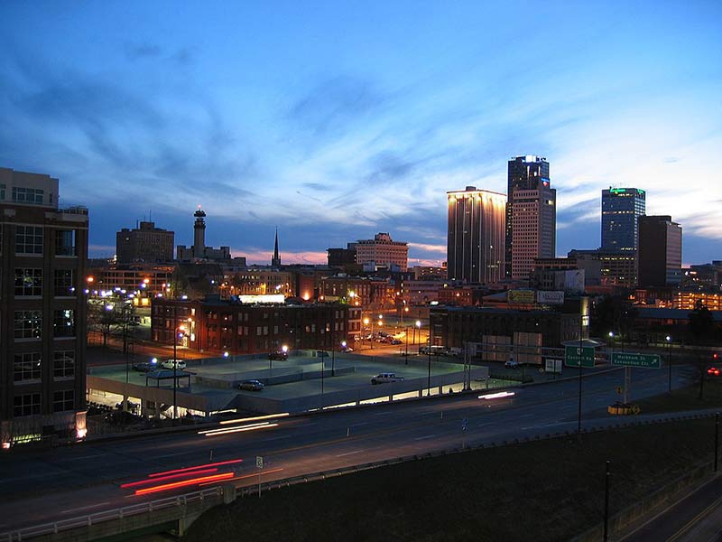 little rock at night