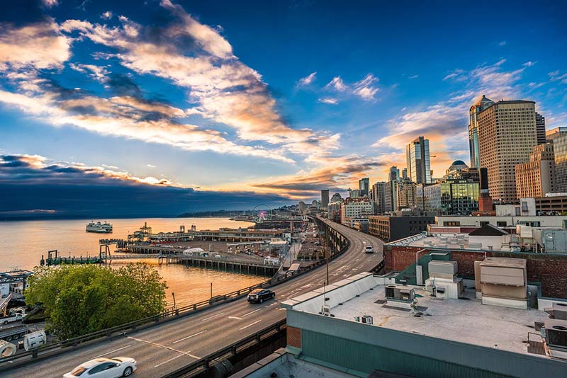 beautiful view of seattle building 