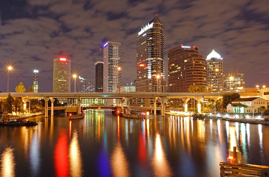 a view of tampa bay skyline