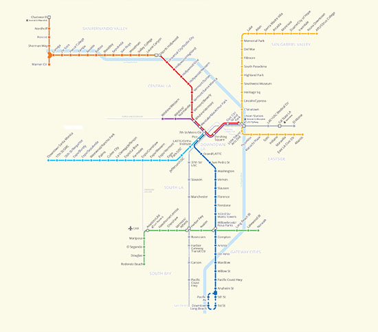 Los Angeles Metro Map